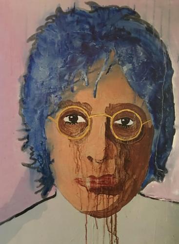 The Noir de l'Ermite  BM John Lennon Blue 90 x 120 cm Mixed Media 